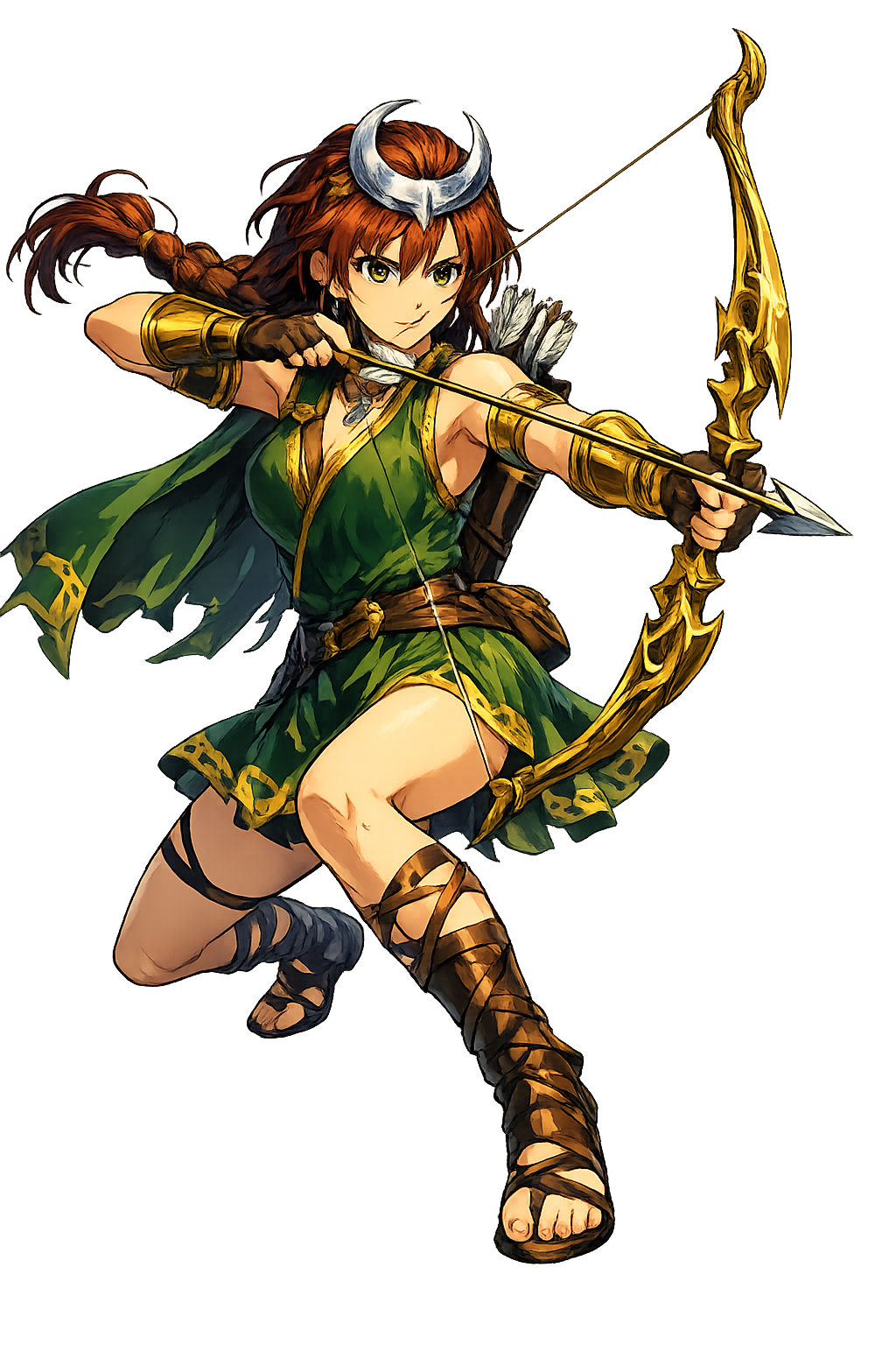 Ártemis — Goddess of the Hunt, drawing her golden bow